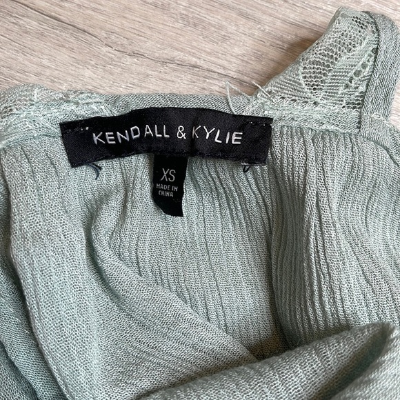 Kendall & Kylie Blue Lightweight Lace Trim Summer Mini Dress XS - Picture 2 of 7